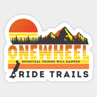 onewheel ride trails Sticker